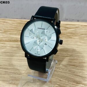 RELÓGIO PULSEIRA DE COURO MASC. - RPCCK03