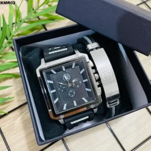 KIT MASC. RELÓGIO + PULSEIRA - KMR02