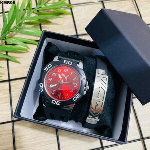 KIT MASC. RELÓGIO + PULSEIRA - KMR08