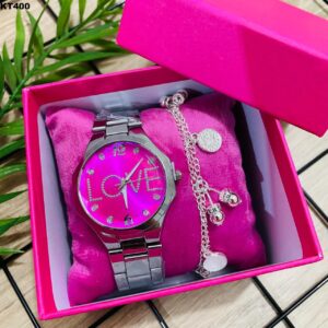 KIT FEM. PULSEIRA + RÉLOGIO - KT400