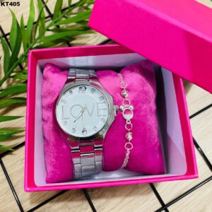 KIT FEM. PULSEIRA + RÉLOGIO - KT405