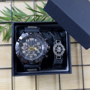 KIT MASC. RELÓGIO + PULSEIRA - KMR03