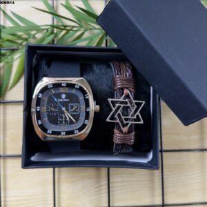 KIT MASC. RELÓGIO + PULSEIRA - KMR14