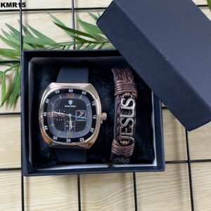 KIT MASC. RELÓGIO + PULSEIRA - KMR15