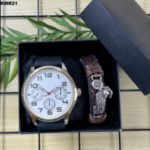 KIT MASC. RELÓGIO + PULSEIRA - KMR21