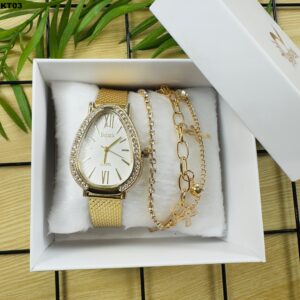 KIT FEM. PULSEIRA + RÉLOGIO - KT03