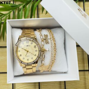 KIT FEM. PULSEIRA + RÉLOGIO - KT07