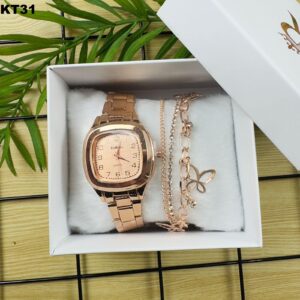KIT FEM. PULSEIRA + RÉLOGIO - KT31